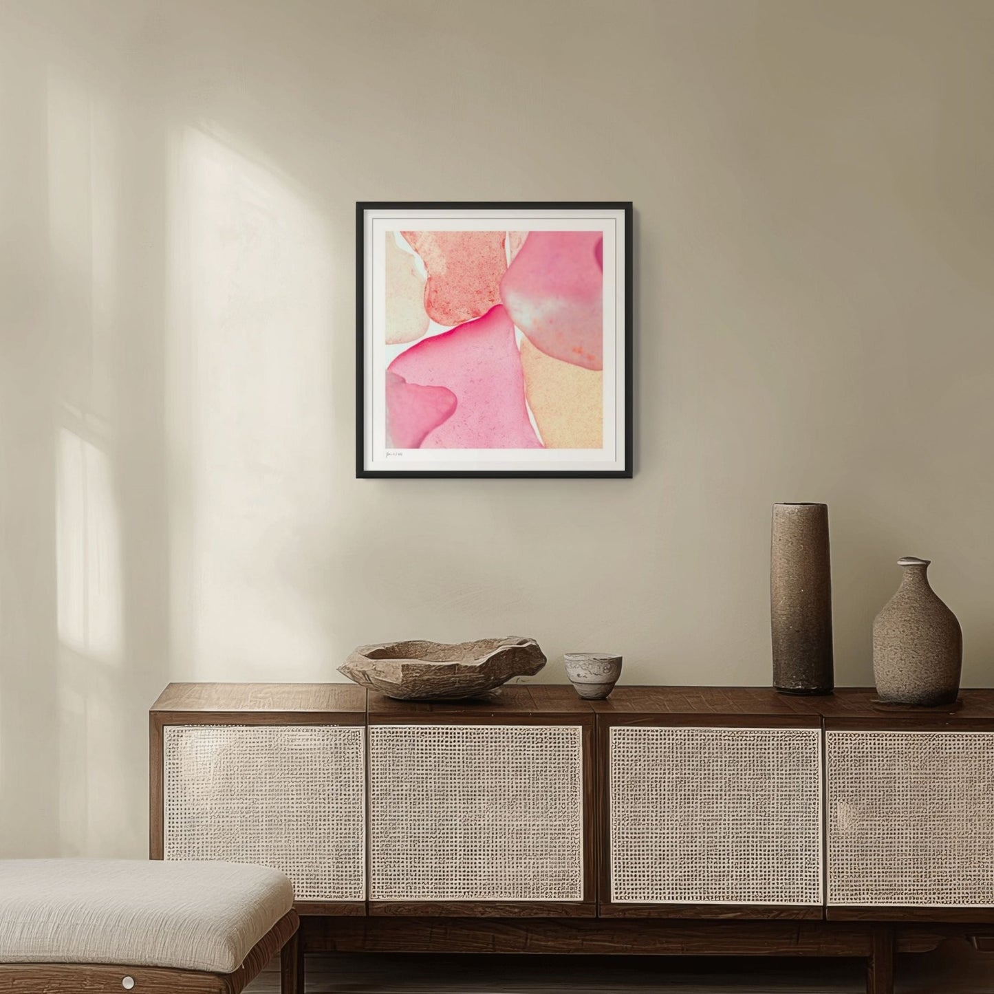 Pop Glasses – Blush contemporary wall art photography print by Jeanne Le Menn