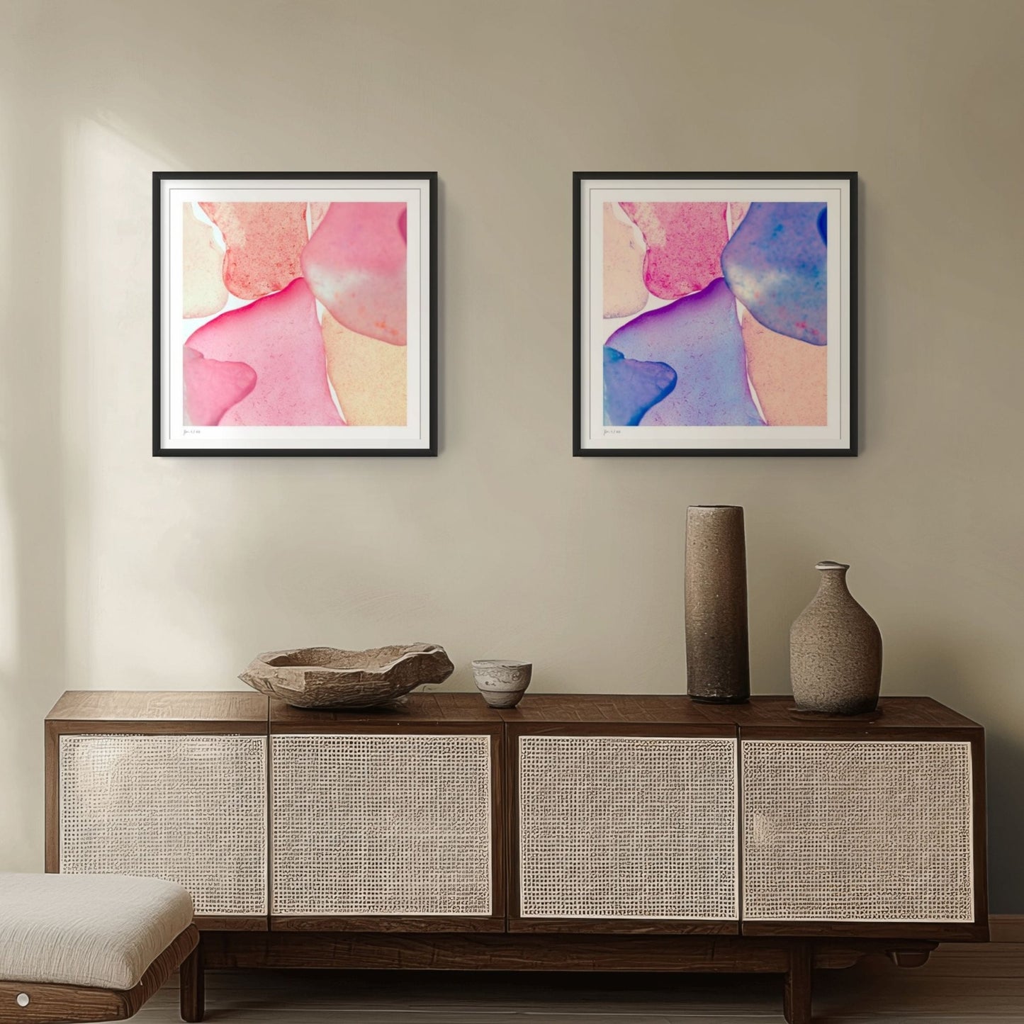 Pop Glasses – Blush contemporary wall art photography print by Jeanne Le Menn