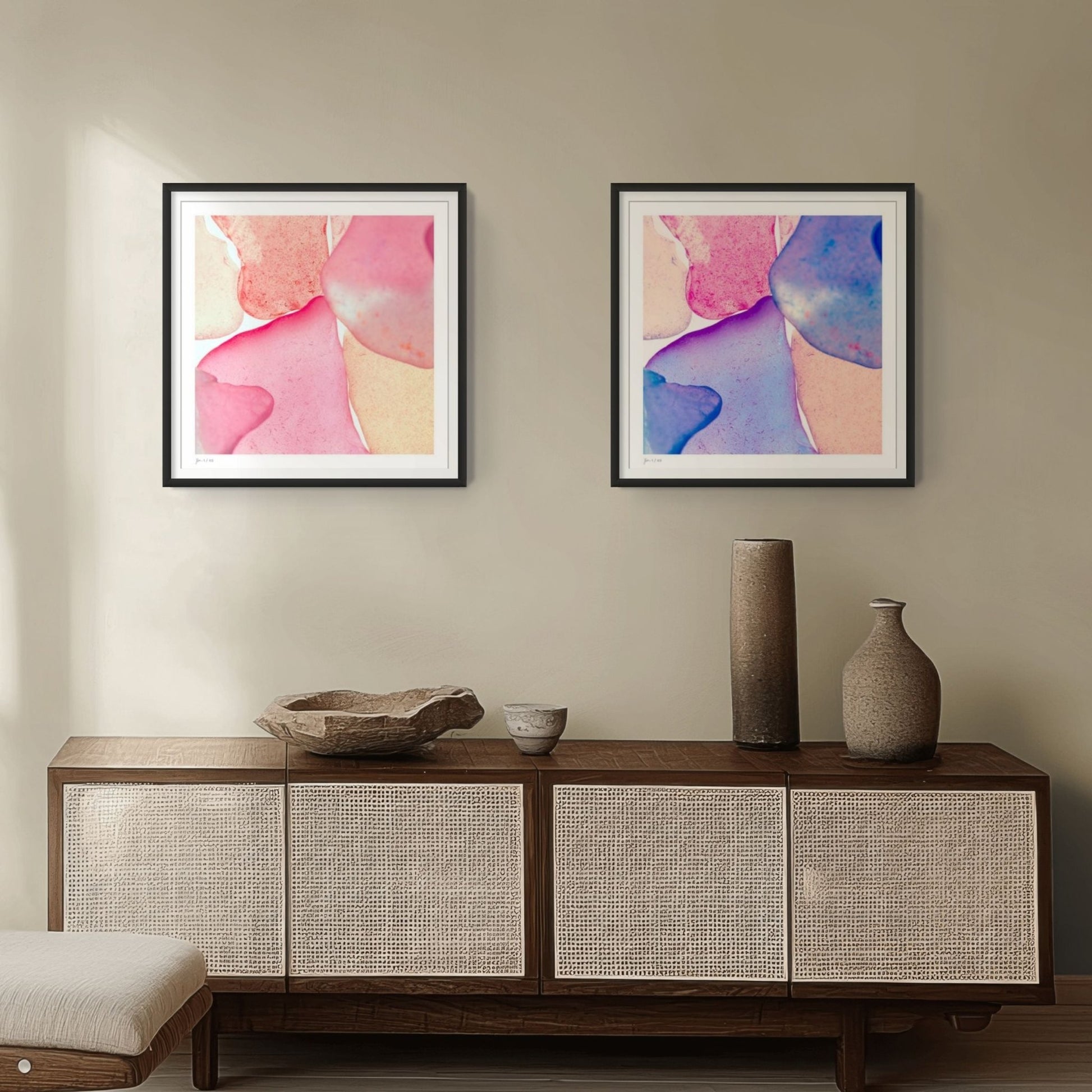 Pop Glasses – Blush contemporary wall art photography print by Jeanne Le Menn