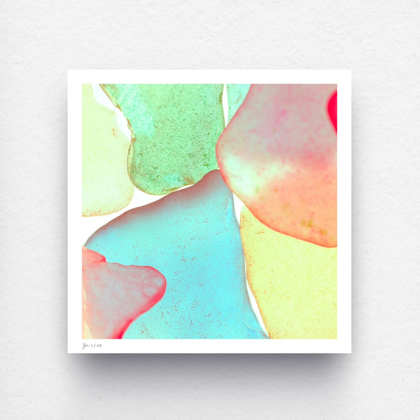 Pop Glasses Mint contemporary wall art print by Jeanne Le Menn