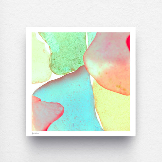 Pop Glasses Mint contemporary wall art print by Jeanne Le Menn