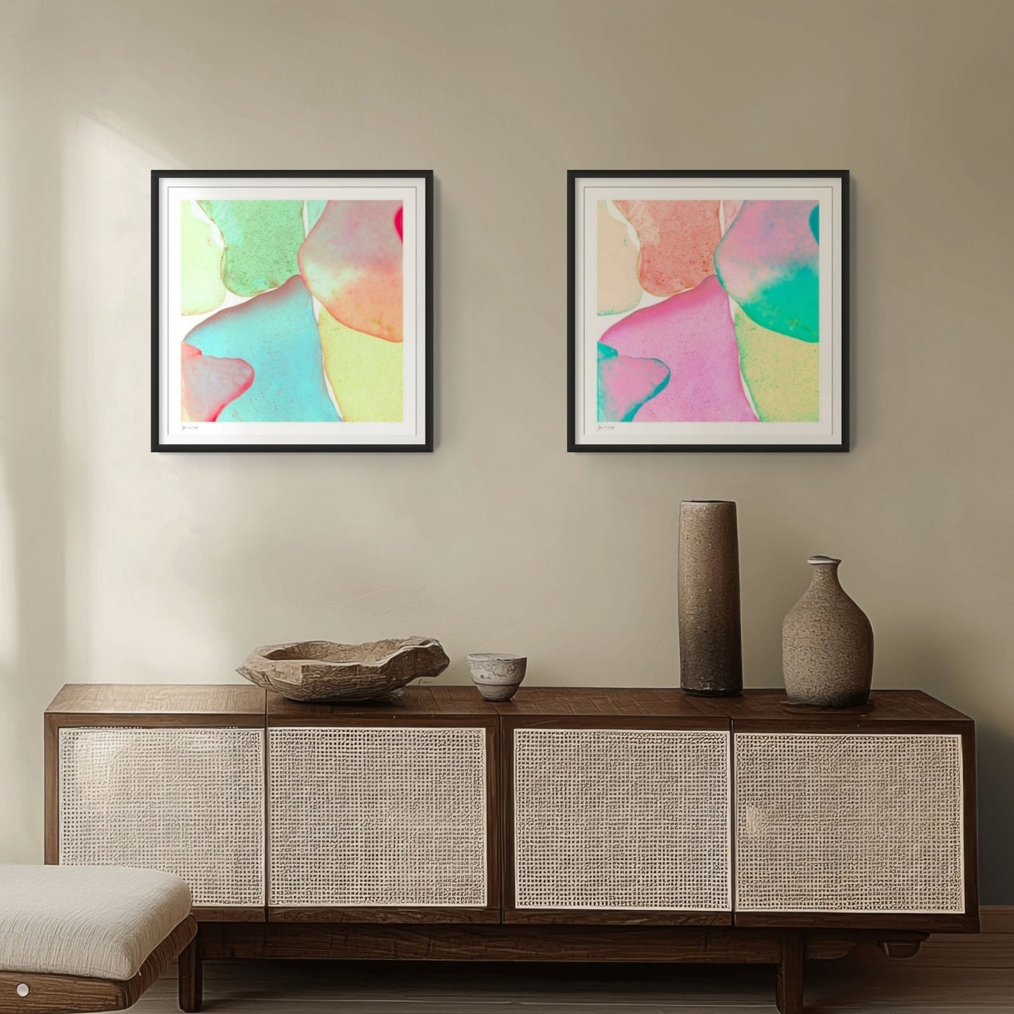 Pop Glasses – Coral contemporary wall art photography print by Jeanne Le Menn